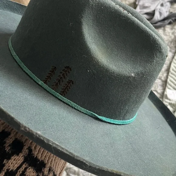 Custom Burned felt hat Size L - Picture 3 of 6